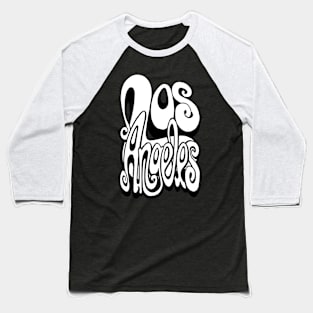 Los Angeles lettering art - white and black Baseball T-Shirt